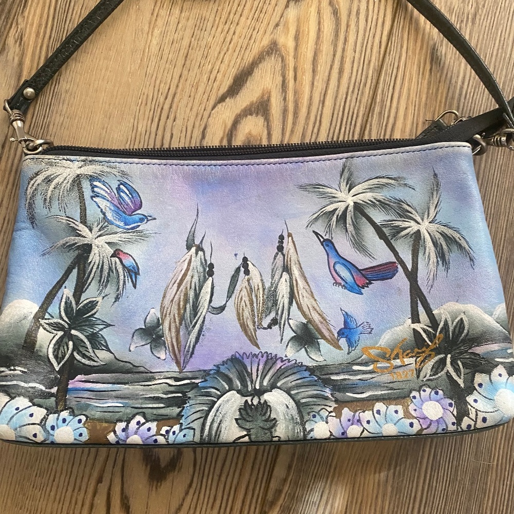Sharif Hand Painted leather purse